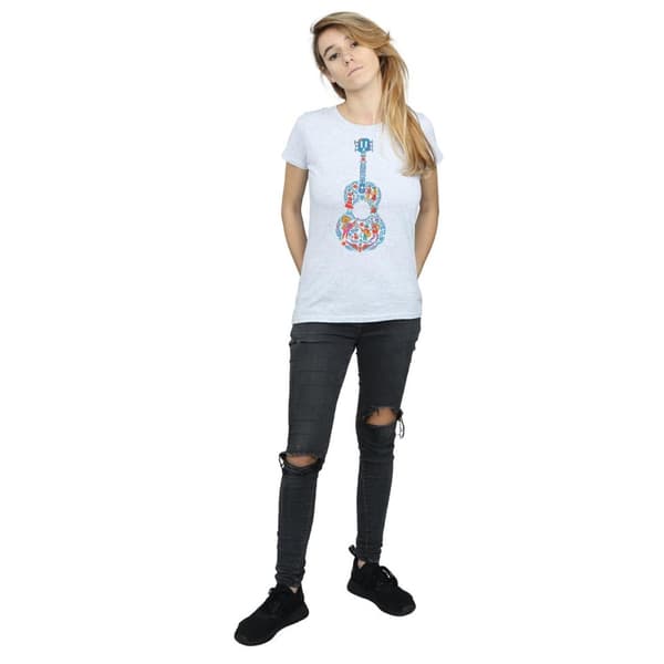 Disney T-shirt i bomull med gitarrmönster - dam/dam Coco