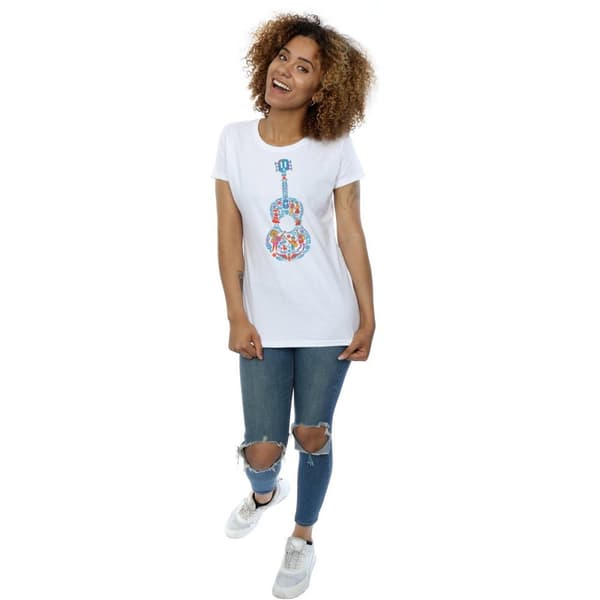 Disney T-shirt i bomull med gitarrmönster - dam/dam Coco