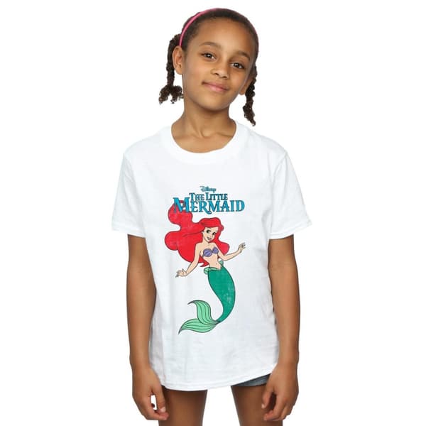 Disney Den lilla sjöjungfrun - T-shirt i bomull med Ariel-linje för flickor