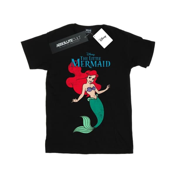 Disney Den lilla sjöjungfrun - T-shirt i bomull med Ariel-linje för flickor Black 7-8 Years