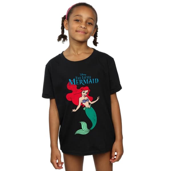 Disney Den lilla sjöjungfrun - T-shirt i bomull med Ariel-linje för flickor