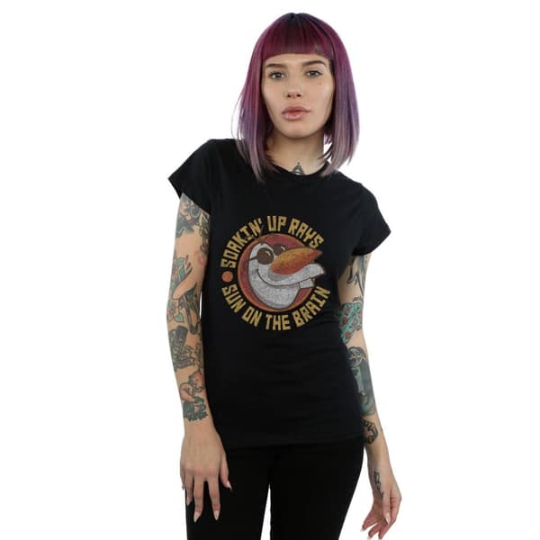 Disney Dam/Tjej Frozen Olaf Sun On The Brain - T-shirt i bomull