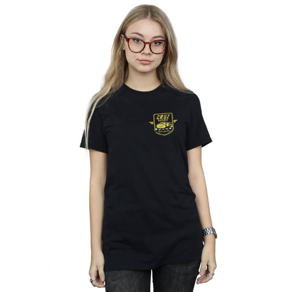 Disney Womens/Ladies Cars Cruz Ramirez Faux Pocket Logo Cotton Boyfriend T-Shirt