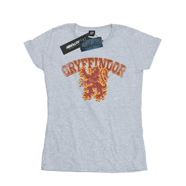 Harry Potter Womens/Ladies Gryffindor Sport Emblem Cotton T-Shirt Sports Grey L