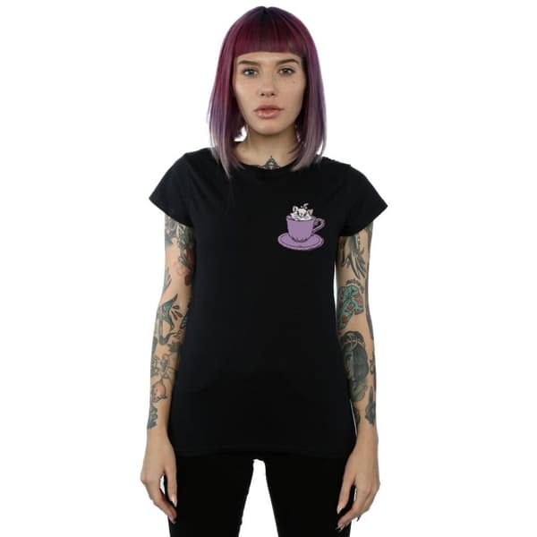 Disney Womens/Ladies Aristocats Marie In Cup Breast Print Cotton T-Shirt
