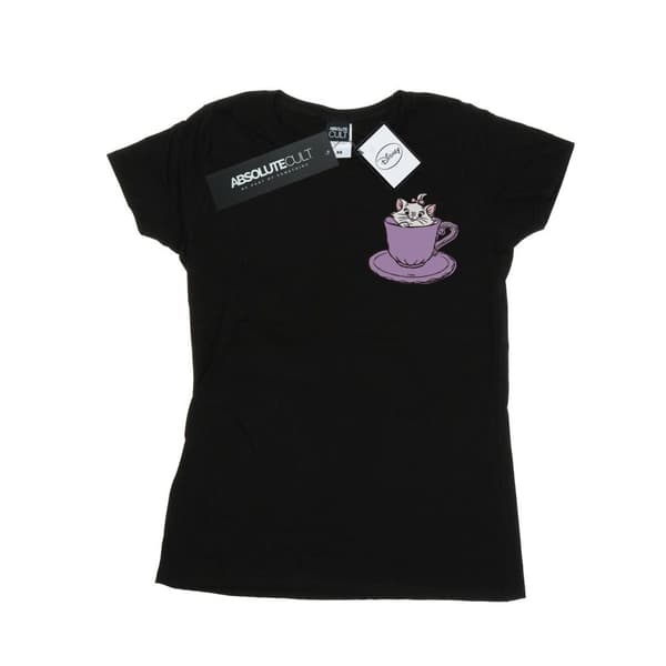 Disney Womens/Ladies Aristocats Marie In Cup Breast Print Cotton T-Shirt