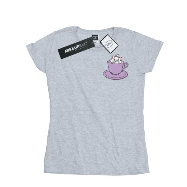Disney Womens/Ladies Aristocats Marie In Cup Breast Print Cotton T-Shirt