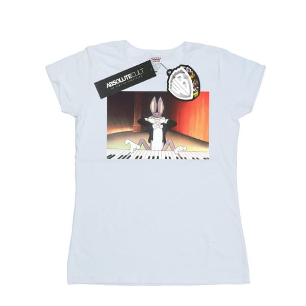 Looney Tunes Dam/Tjej - Bugs Bunny spelar piano - T-shirt i bomull