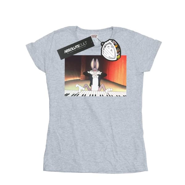 Looney Tunes Dam/Tjej - Bugs Bunny spelar piano - T-shirt i bomull