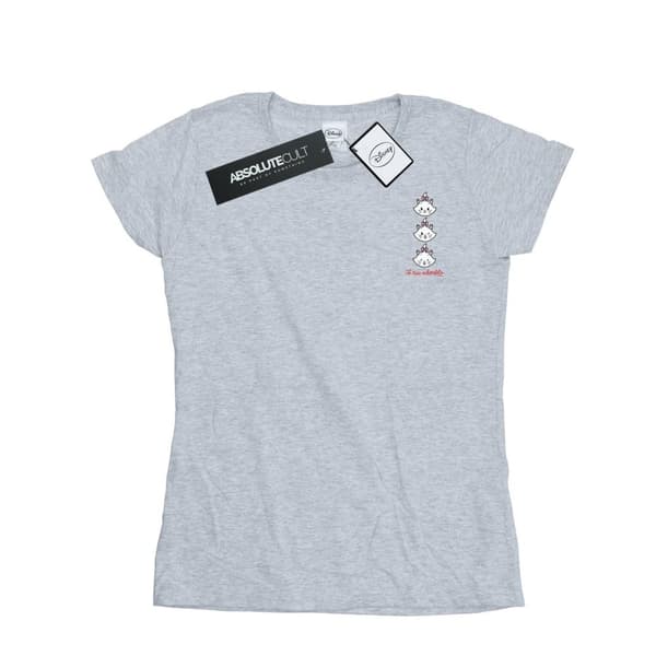 Disney Dam/Tjej Aristocats Marie T-shirt i bomull med brösttryck