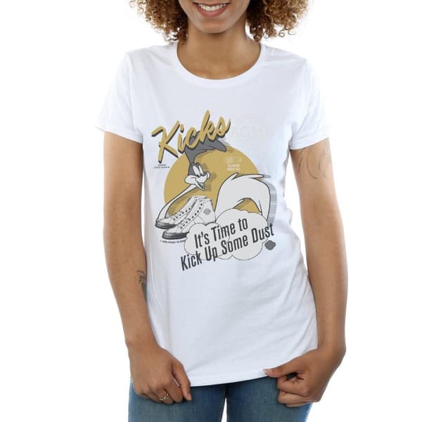 Looney Tunes Dam/Tjej Road Runner Kicks T-shirt i bomull