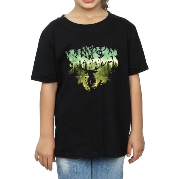 Harry Potter T-shirt i bomull med magisk skog för flickor