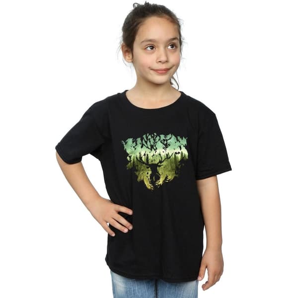 Harry Potter T-shirt i bomull med magisk skog för flickor
