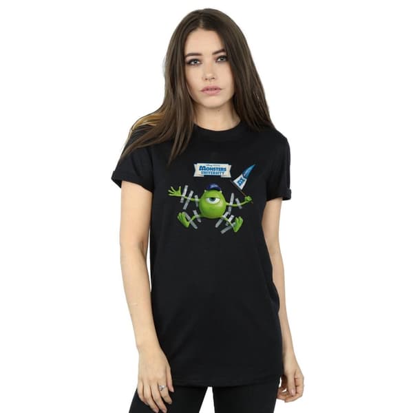 Disney Womens/Ladies Monsters University Taped Mike Cotton Boyfriend T-Shirt