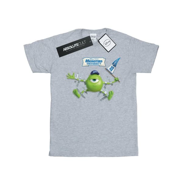 Disney Dam/dam Monsters University Boyfriend-t-shirt i bomull med tejpade mickar