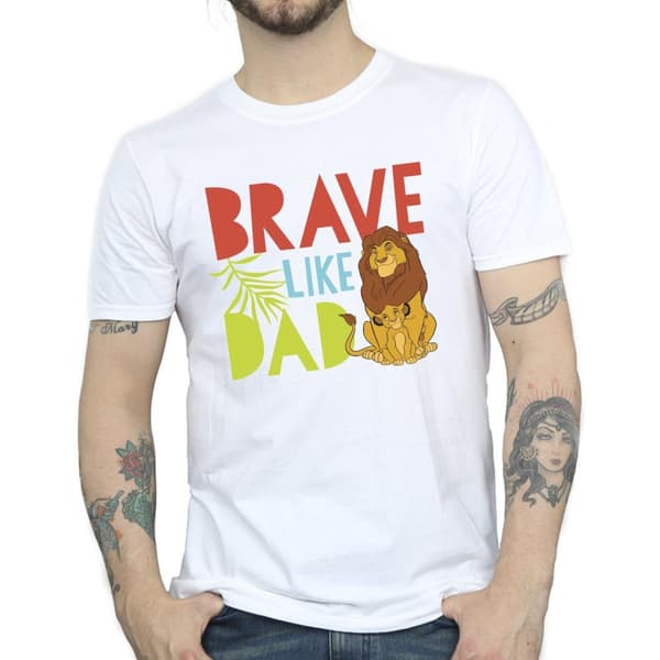 Disney Mens The Lion King Brave Like Dad T-Shirt