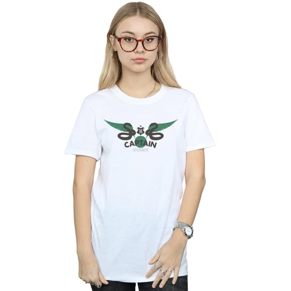 Harry Potter Womens/Ladies Slytherin Captain Cotton Boyfriend T-Shirt