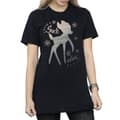 Miniatyrbillede 3 af 5: Disney Womens/Ladies Bambi Winter Deer Cotton Boyfriend T-Shirt