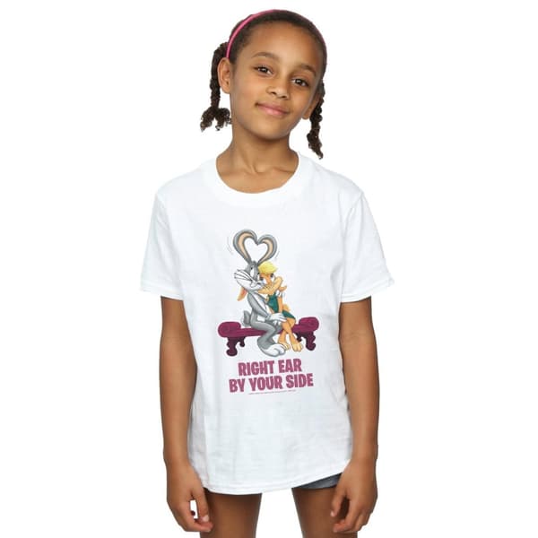 Looney Tunes Girls Bugs And Lola Valentine´s Cuddle Cotton T-Shirt