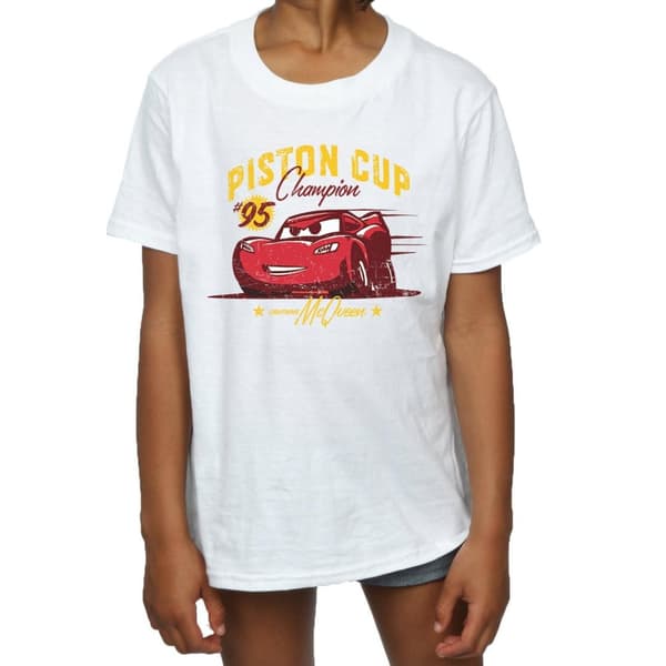 Disney Cars Piston Cup Champion T-shirt i bomull för flickor