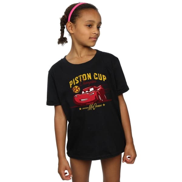 Disney Cars Piston Cup Champion T-shirt i bomull för flickor