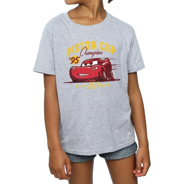 Disney Cars Piston Cup Champion T-shirt i bomull för flickor