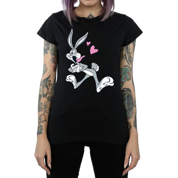 Looney Tunes Womens/Ladies Bugs Bunny In Love Cotton T-Shirt