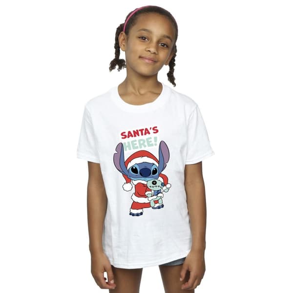 Disney Lilo & Stitch Santa´s Here - T-shirt i bomull för flickor