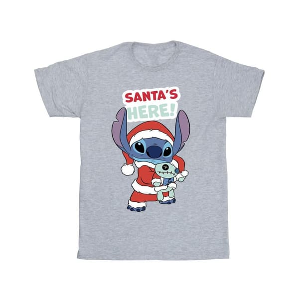 Disney Girls Lilo & Stitch Santa´s Here Cotton T-Shirt