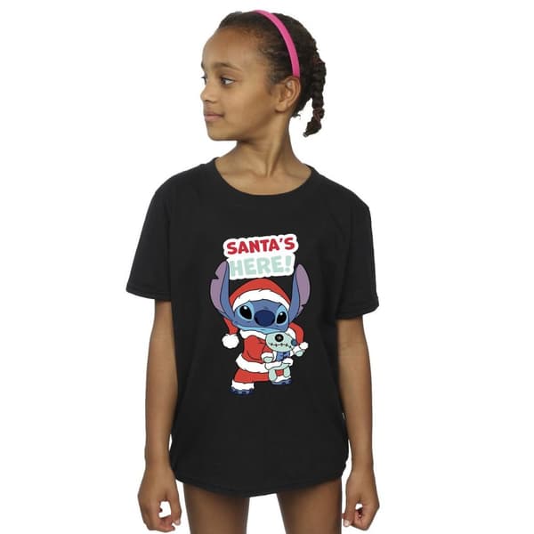Disney Lilo & Stitch Santa´s Here - T-shirt i bomull för flickor