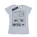 Miniatyrbillede 1 af 5: Disney Womens/Ladies Cars Jackson Storm Blueprint Cotton T-Shirt