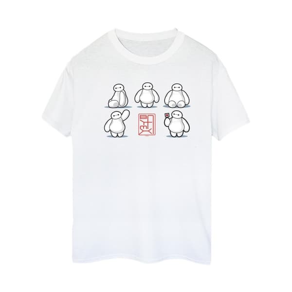 Disney Womens/Ladies Big Hero 6 Baymax Many Poses Cotton Boyfriend T-Shirt
