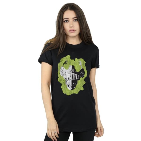 Disney Womens/Ladies The Descendants Cruella Long Live Cotton Boyfriend T-Shirt