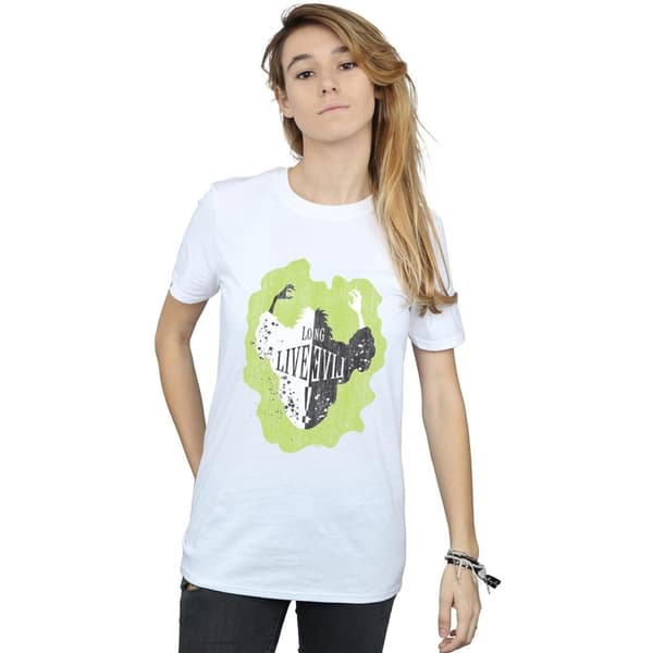 Disney Womens/Ladies The Descendants Cruella Long Live Cotton Boyfriend T-Shirt