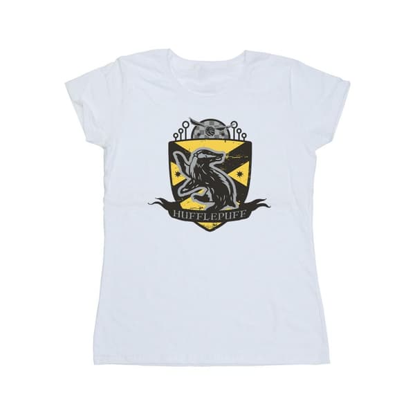 Harry Potter Womens/Ladies Hufflepuff Chest Badge Cotton T-Shirt