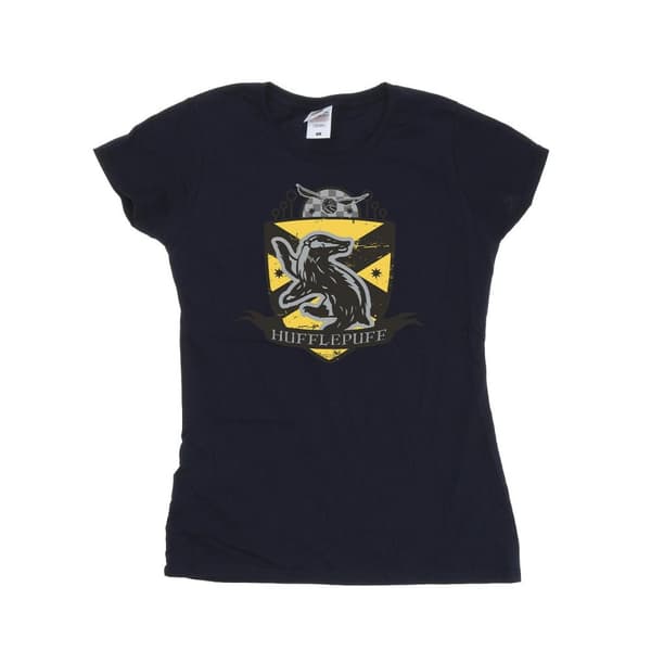 Harry Potter Womens/Ladies Hufflepuff Chest Badge Cotton T-Shirt