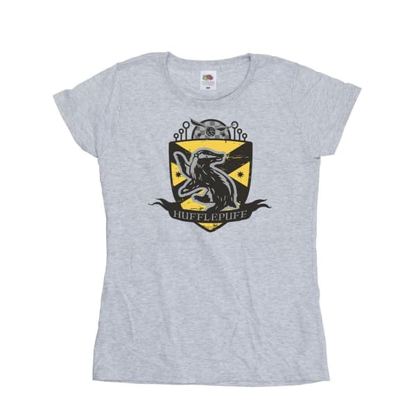 Harry Potter Womens/Ladies Hufflepuff Chest Badge Cotton T-Shirt