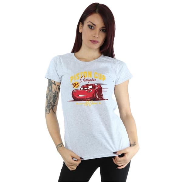 Disney Dam/Tjej Cars Piston Cup Champion T-shirt i bomull