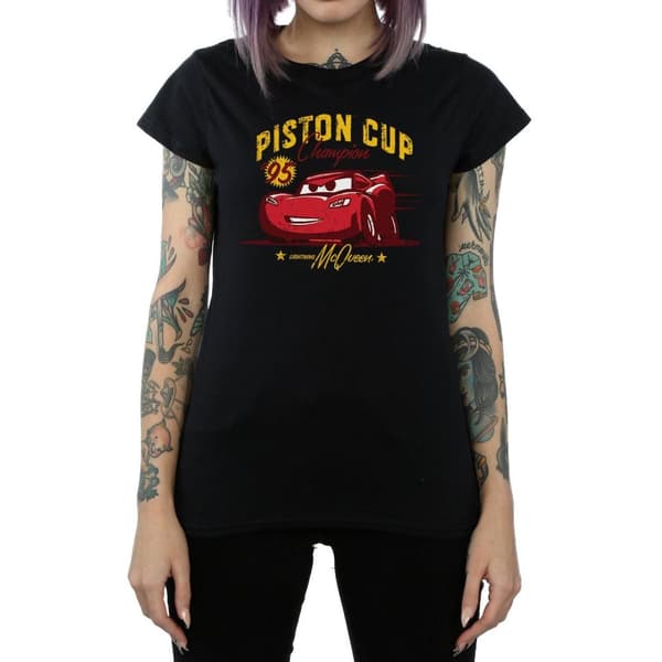 Disney Dam/Tjej Cars Piston Cup Champion T-shirt i bomull