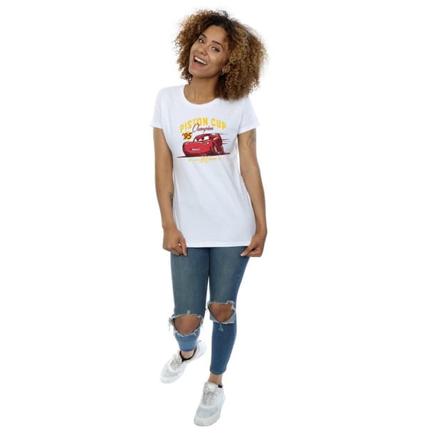 Disney Dam/Tjej Cars Piston Cup Champion T-shirt i bomull