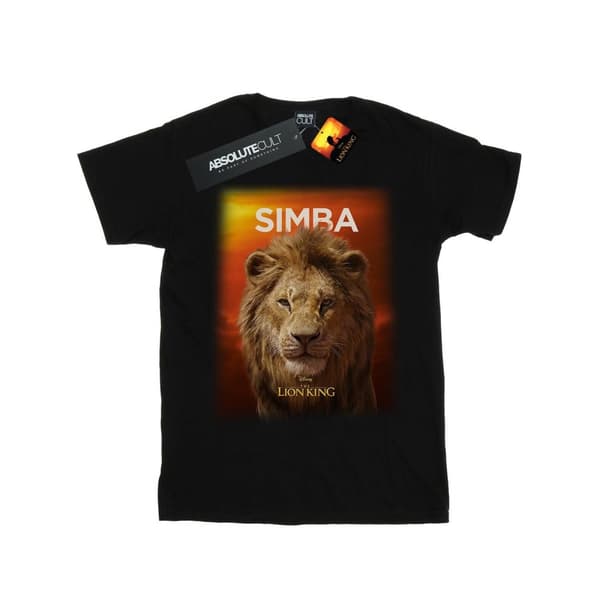 Disney Mens The Lion King Movie Adult Simba Poster T-shirt Black XXL