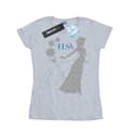 Miniatyrbilde 1 av 5: Disney Womens/Ladies Frozen Elsa Christmas Silhouette Cotton T-Shirt