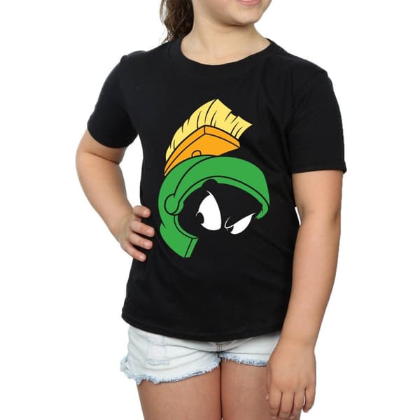 Looney Tunes T-shirt i bomull med Marvin The Martian-ansikte för flickor