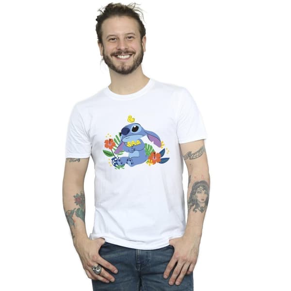 Disney Mens Lilo & Stitch Birds T-Shirt