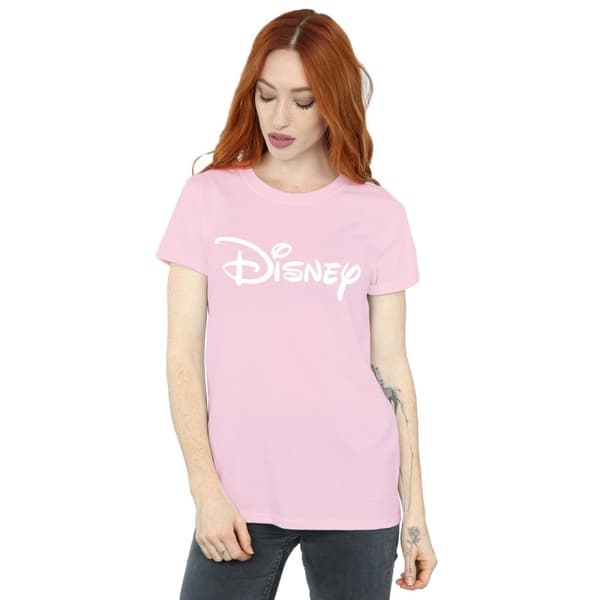 Disney Womens/Ladies Classic Logo Cotton Boyfriend T-Shirt