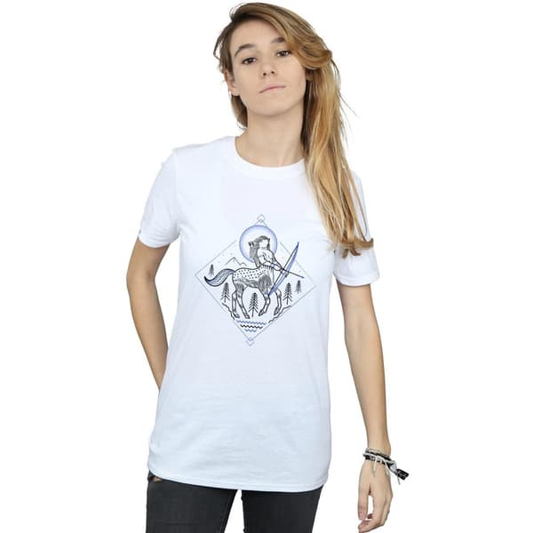 Harry Potter Womens/Ladies Centaur Line Art Cotton Boyfriend T-Shirt