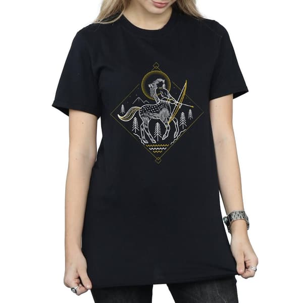 Harry Potter Womens/Ladies Centaur Line Art Cotton Boyfriend T-Shirt