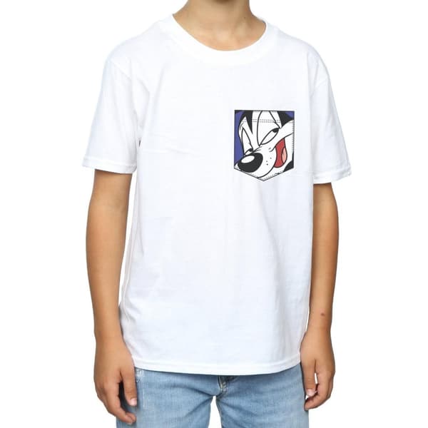 Looney Tunes Pojkar - Pepe Le Pew Face T-shirt med fuskficka