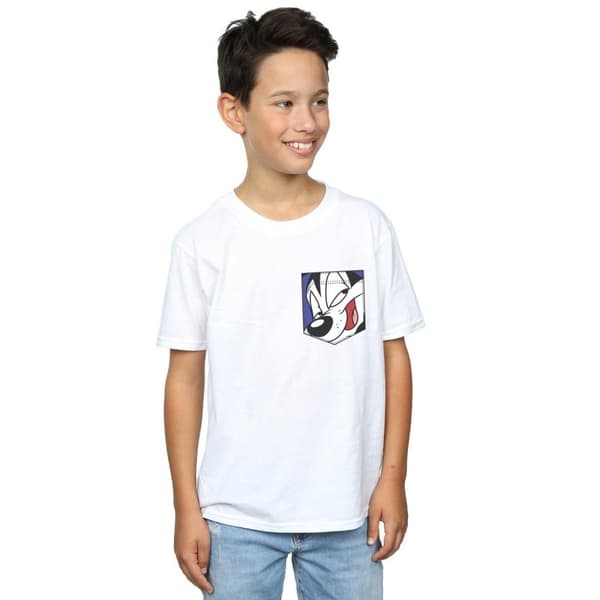 Looney Tunes Pojkar - Pepe Le Pew Face T-shirt med fuskficka