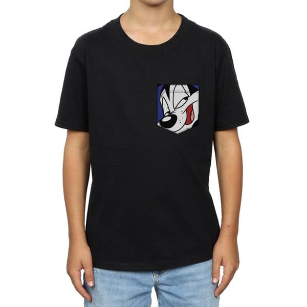 Looney Tunes Pojkar - Pepe Le Pew Face T-shirt med fuskficka